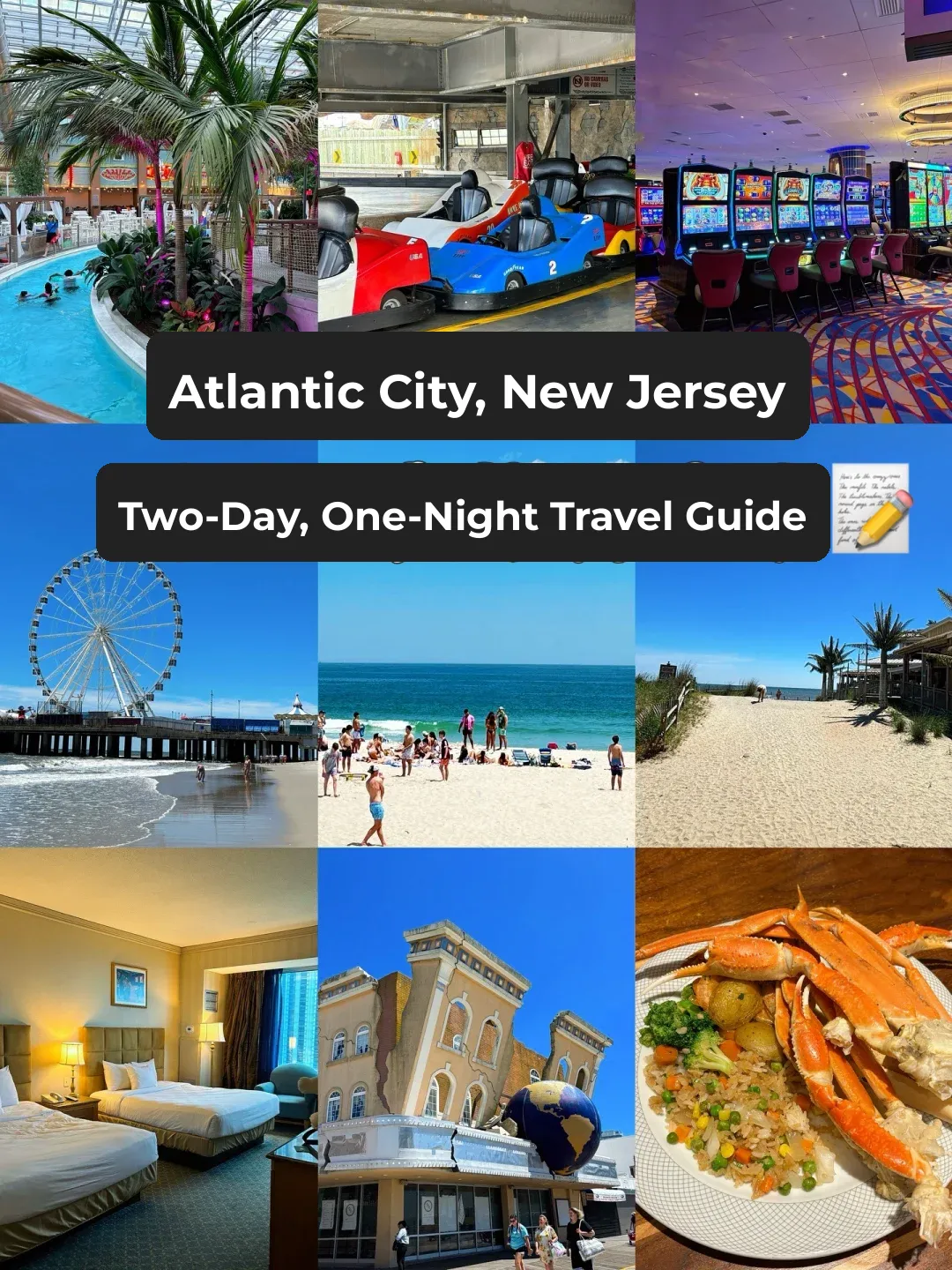🌊 New Jersey Getaway | Atlantic City 2 Days 1 Night Itinerary 📝