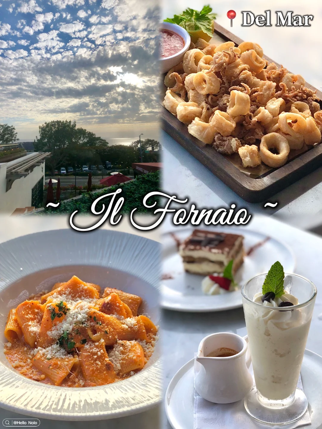SD🌊｜Italian Restaurant with Stunning Sunset Views🌄