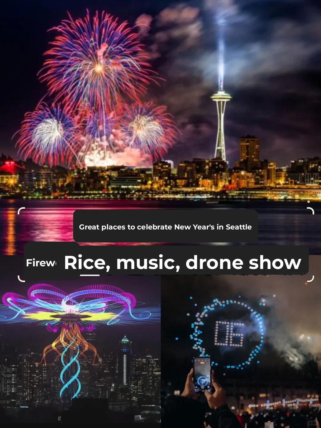 Best Places to Celebrate New Year's Eve in Seattle | Fireworks🎆, Music & Drone Shows
