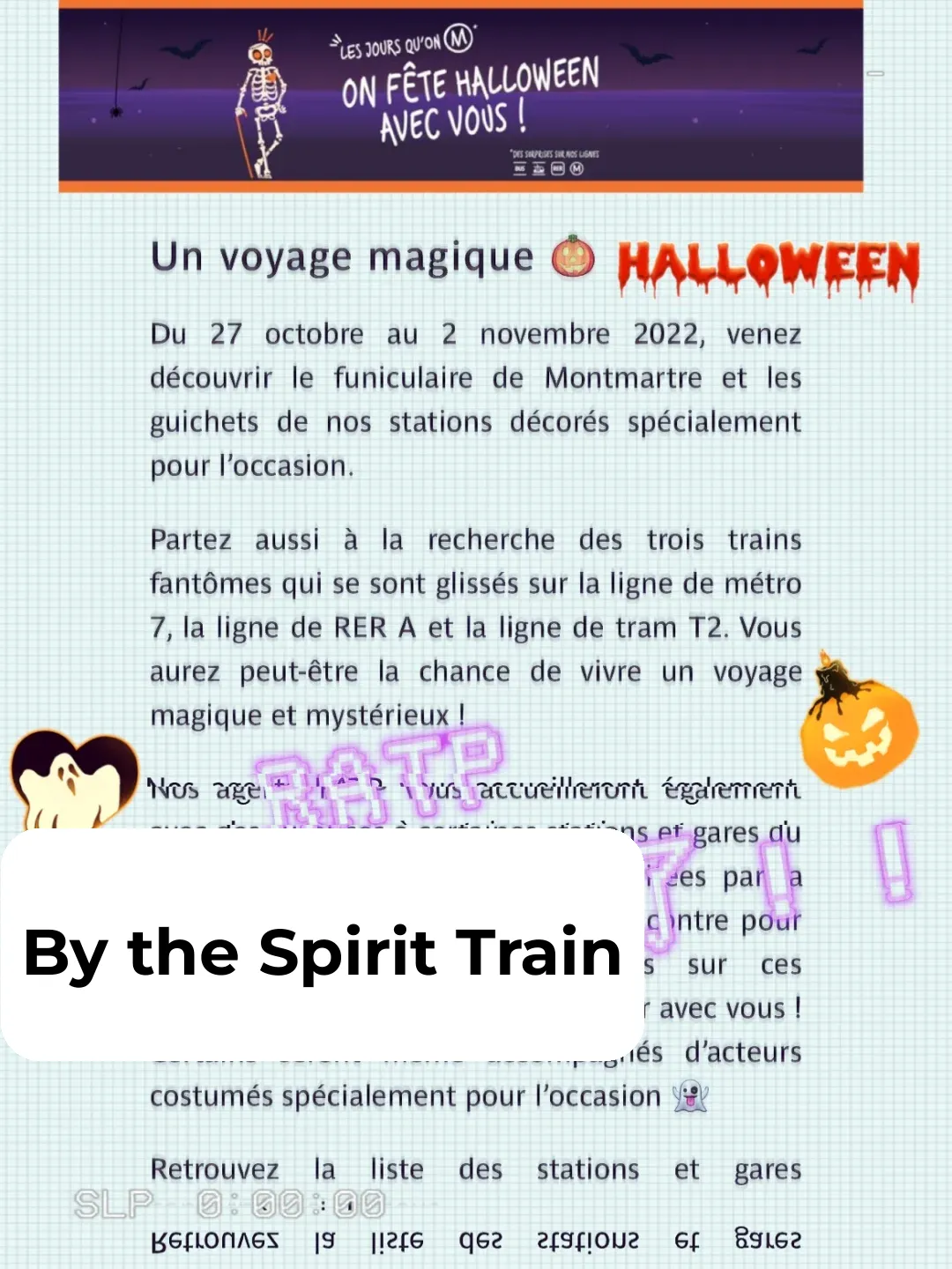 RATP Joins in on Halloween Shenanigans?! And These Events Are Calling for Company!