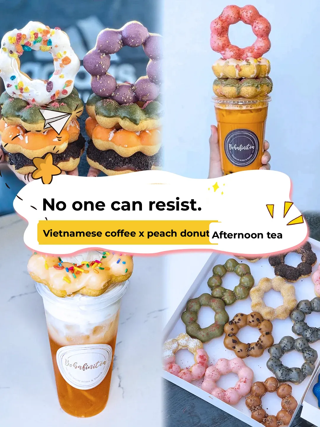 ❗ ❗ No One Can Resist Vietnamese Coffee x Peach Doughnut Afternoon Tea