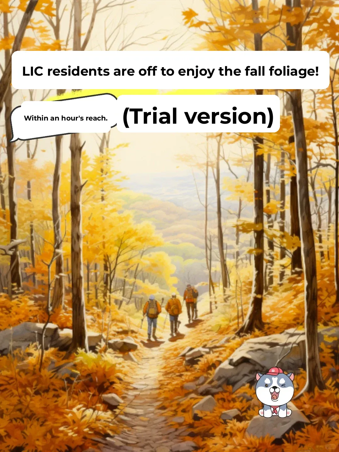 LIC residents are heading out to see the fall foliage! 🍁 (Trail version, just 1 hour away)