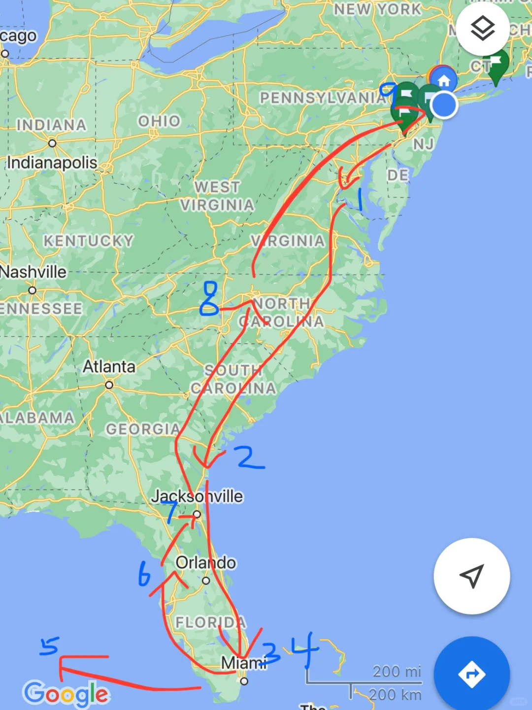 New York to Florida: 9-Day Road Trip 🚘 Ultimate Guide