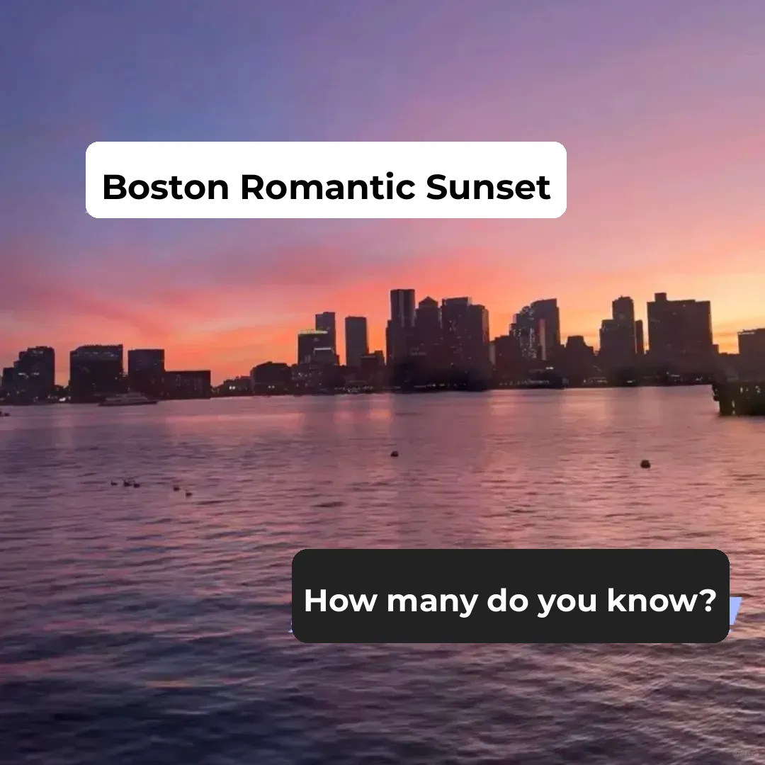 Romantic Sunset in Boston