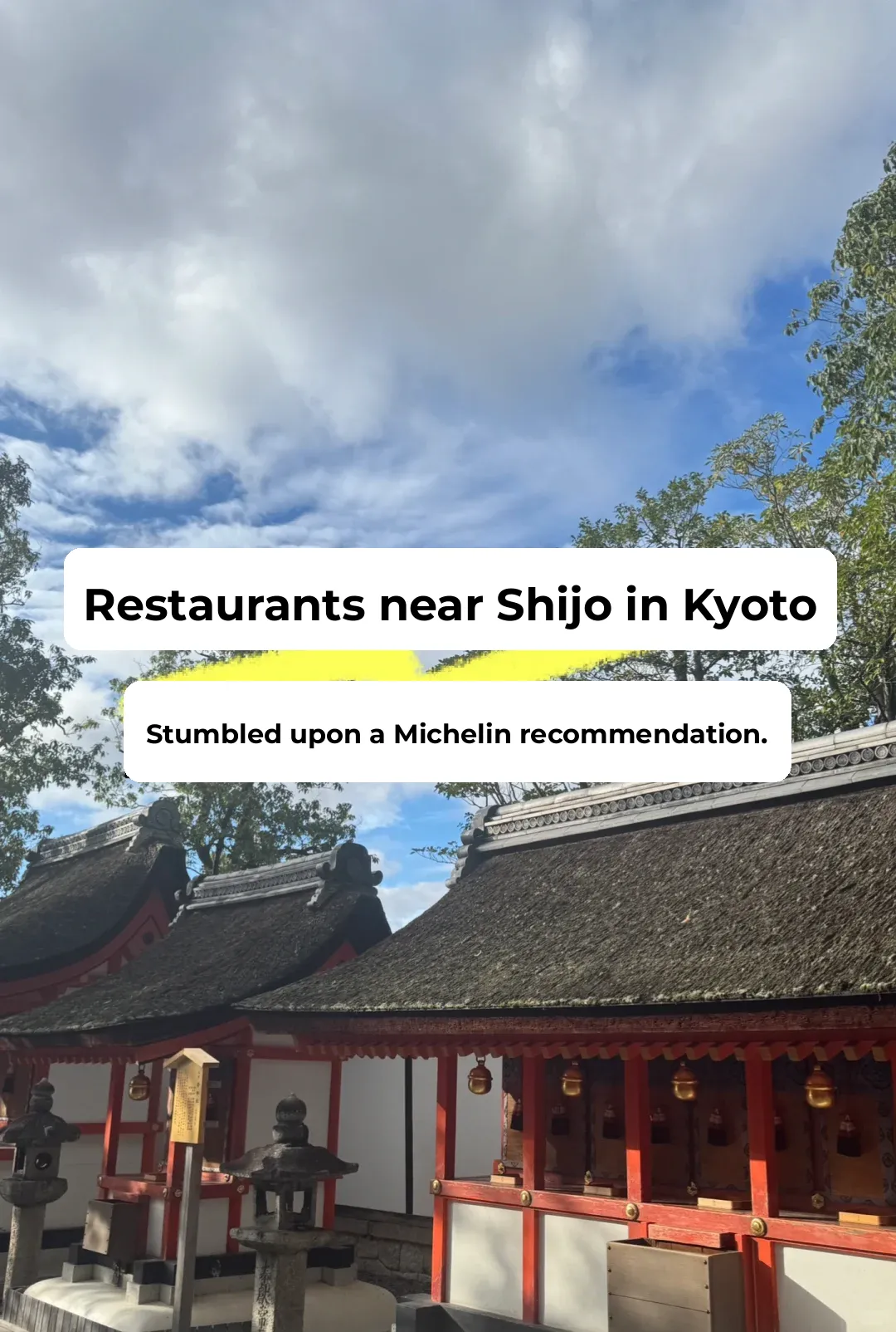 Accidentally Stumbled Upon a Great Michelin-Recommended Restaurant in Kyoto!!