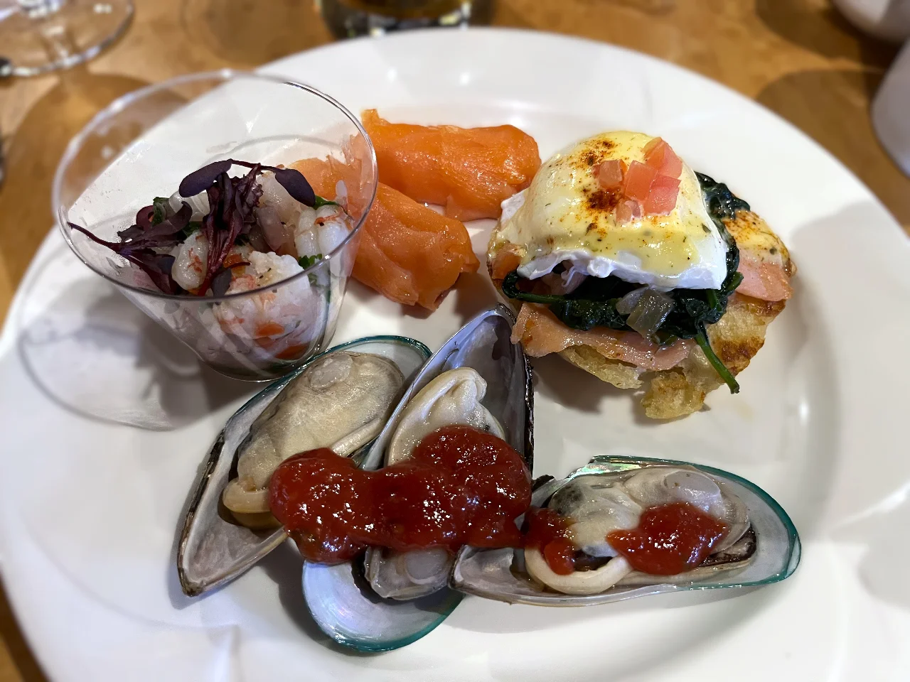 This seafood buffet isn't as bountiful as previous years, but the vibe is great