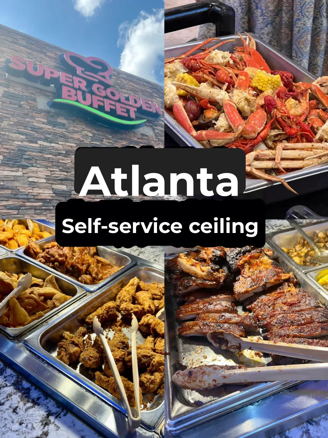Unlimited Buffet in ATL｜Fried Chicken, BBQ, and Seafood Boil for Just $20 😱