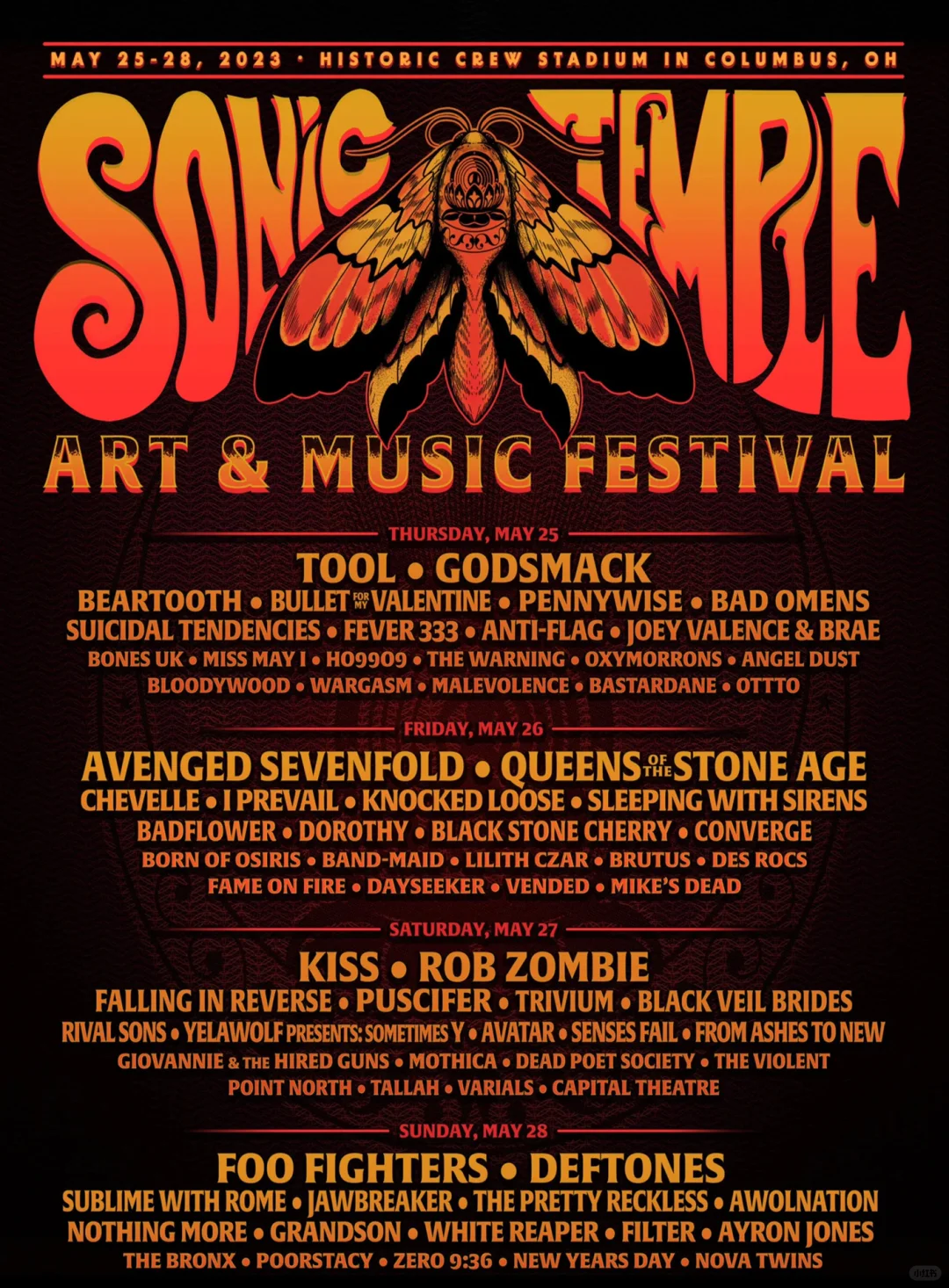 The Pinnacle of U.S. Rock Festivals: Sonic Temple Returns!