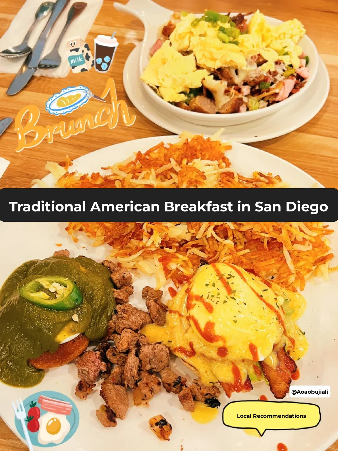 San Diego 🍳 | The Classic American Breakfast Americans Love!‼️