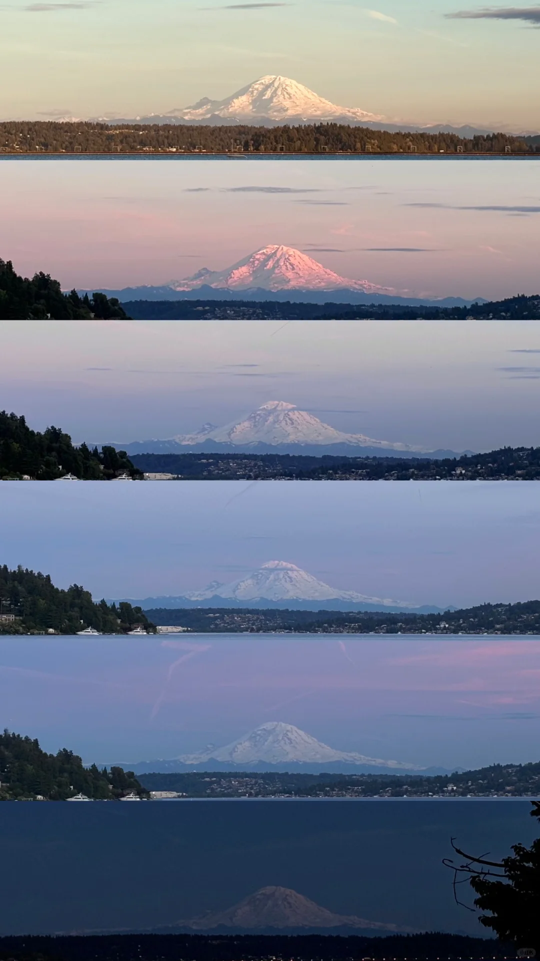 Seattle | One Hour of Sunset with the Snowy Peaks