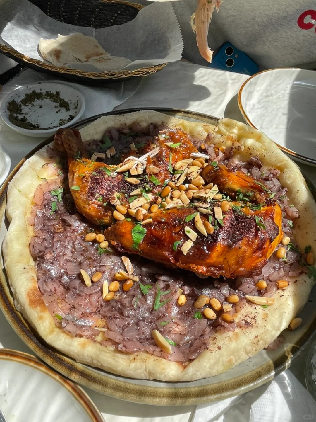 NYC's Ultimate Middle Eastern Love: Palestinian Oven-Roasted Chicken Over Flatbread That's Out of This World
