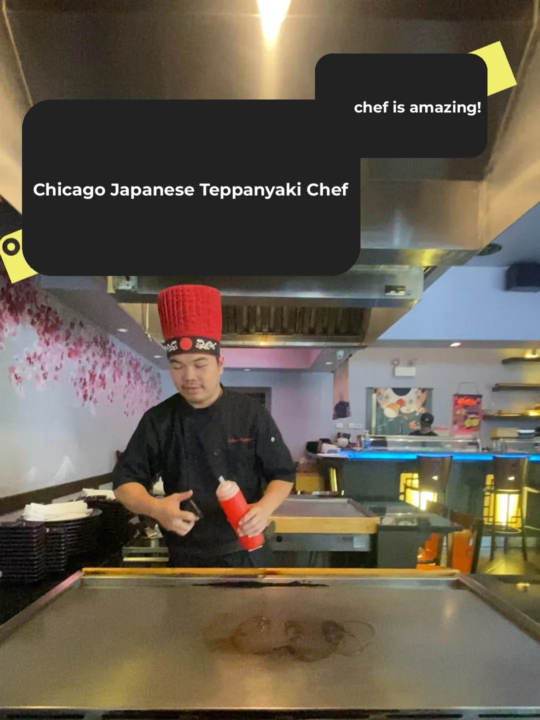 "Chicago 🇺🇸 Japanese Teppanyaki - The Chef is Incredible!"