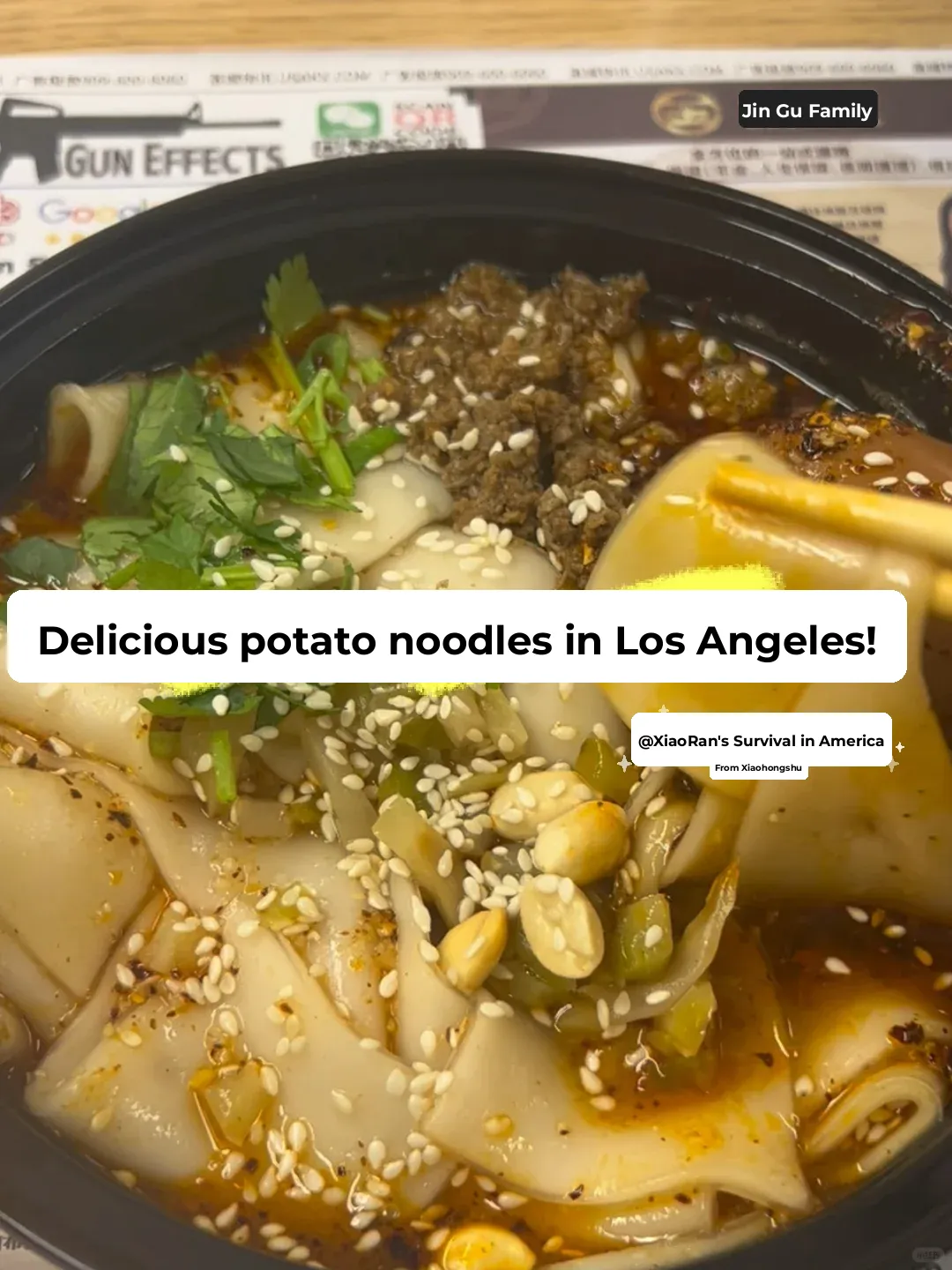 "Absolutely Obsessed with Los Angeles's Potato Noodles! So Delicious, I Can't Put Down My Chopsticks 🥢"