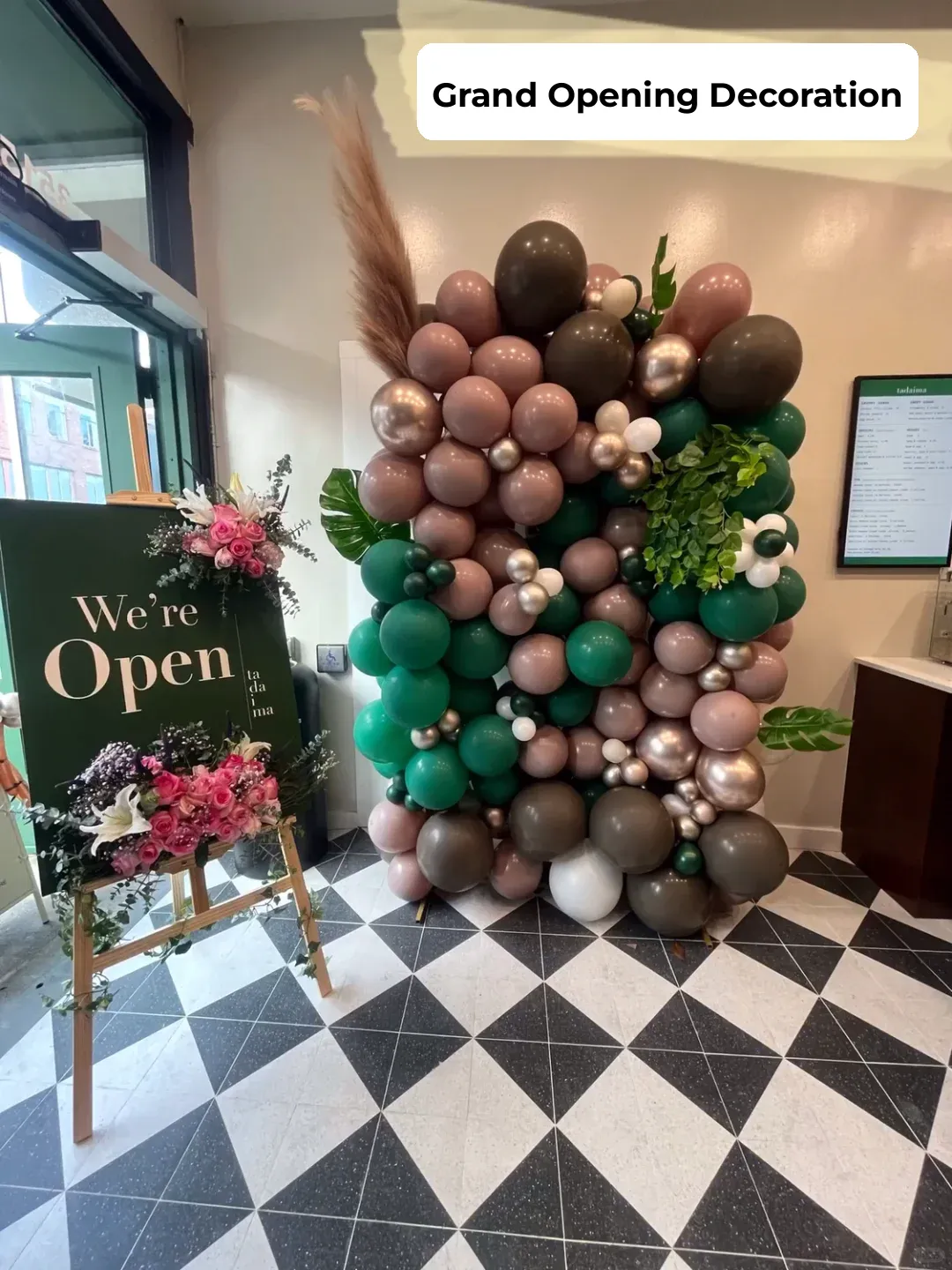 Bay Area Cafe Grand Opening Decor and Welcome Setup