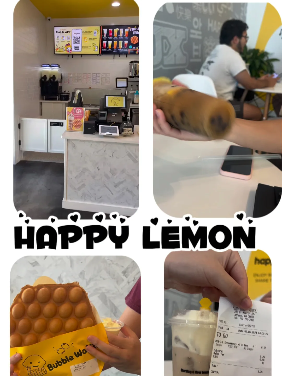 UGA HappyLemon Bubble Tea Shop Exploration