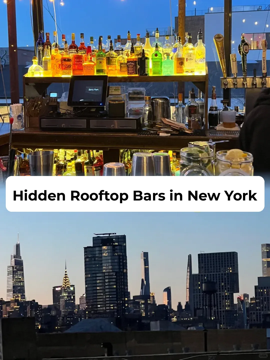 Broke Girls💸💸 Stunning NYC Skyline at This Rooftop Bar🍷