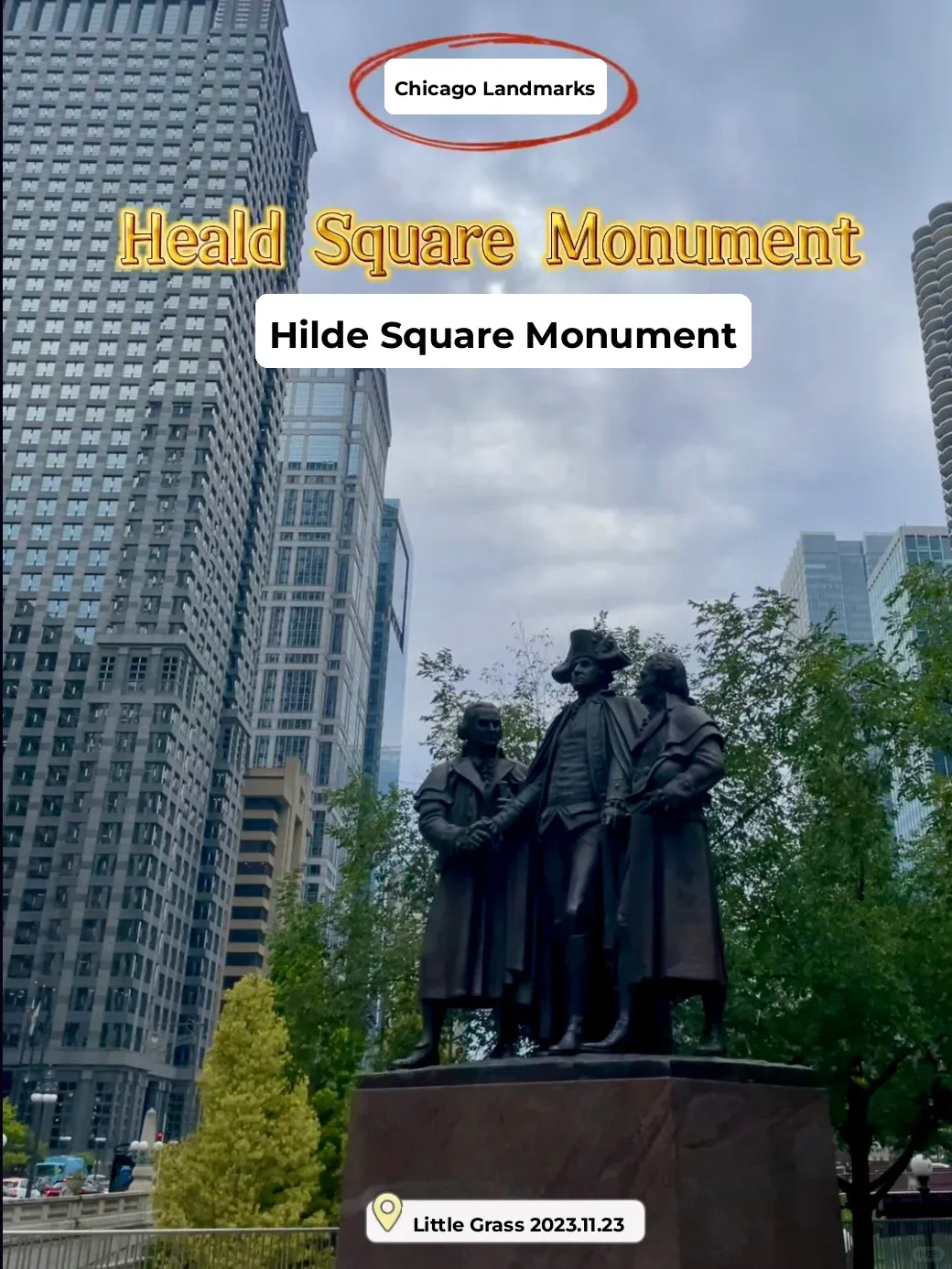 Monument at Chicago's Heald Square