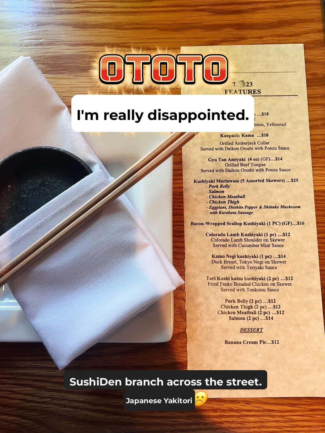 Exploring Colorado's Hidden Gems🥲Japanese Yakitori Izakaya - OTOTO