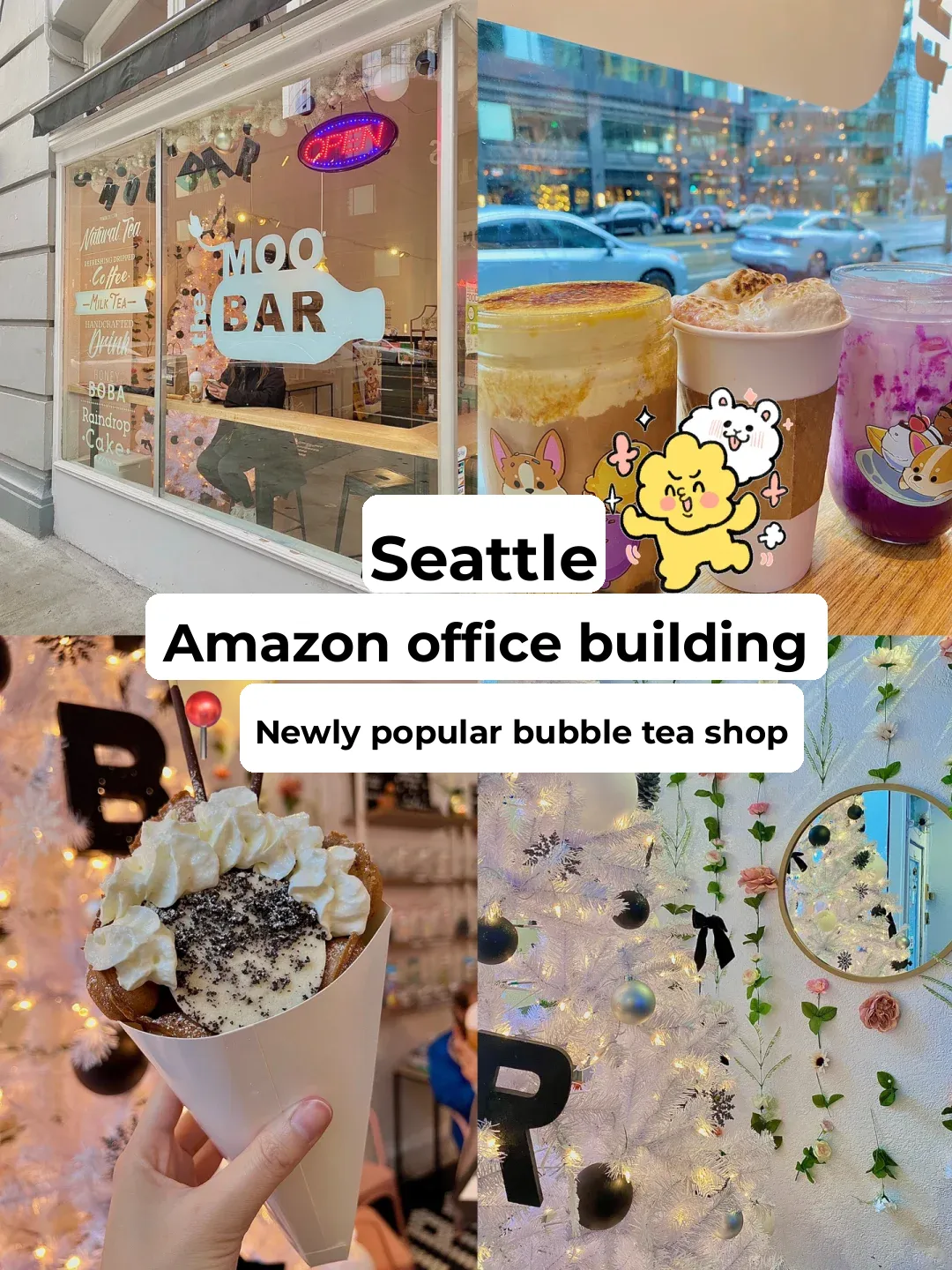 Seattle | This New Bubble Tea Spot is So Adorable!! 🐮
