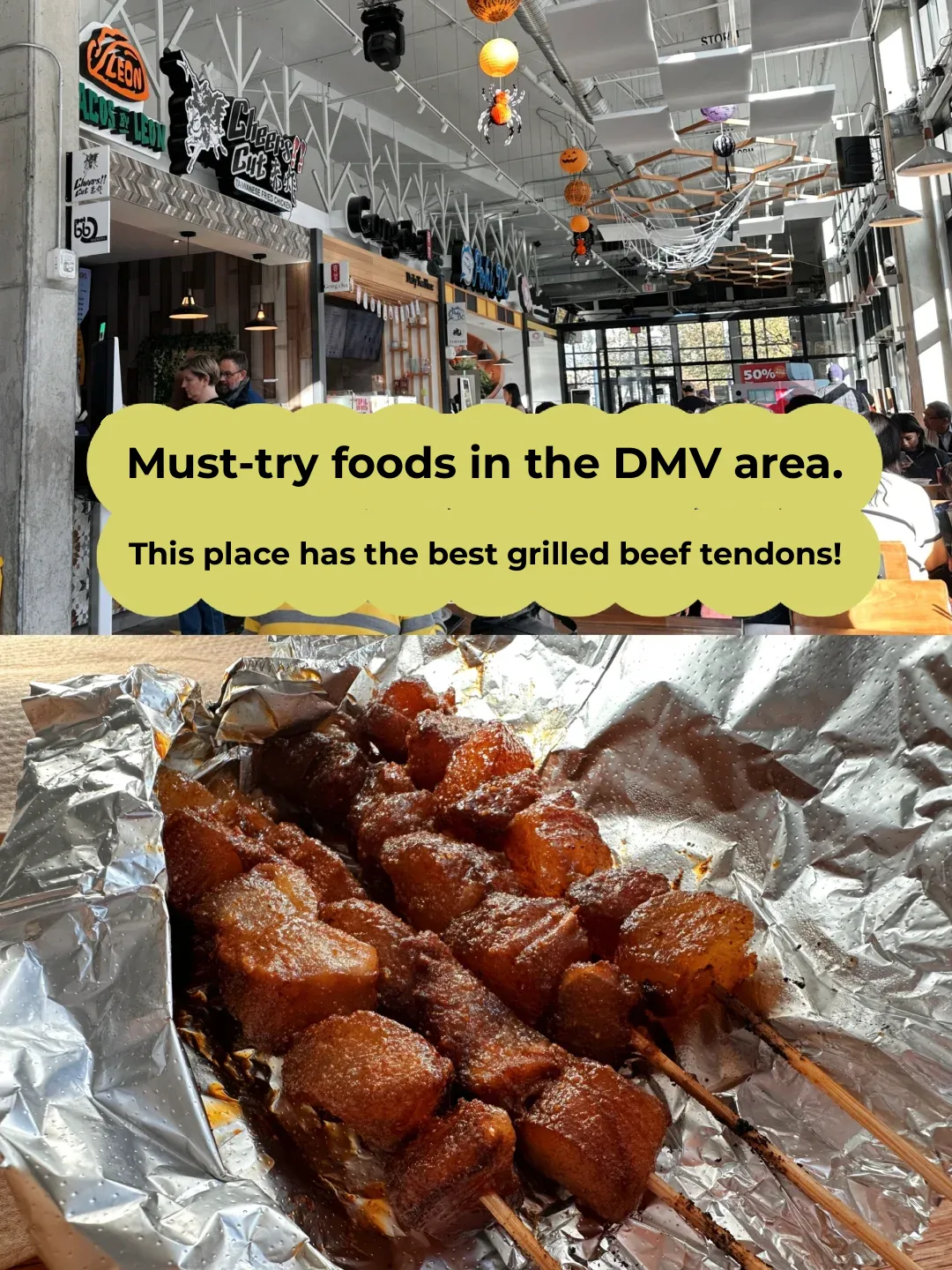 Must-Try Eats in the DMV｜This Grilled Beef Tendon is Absolutely Amazing!
