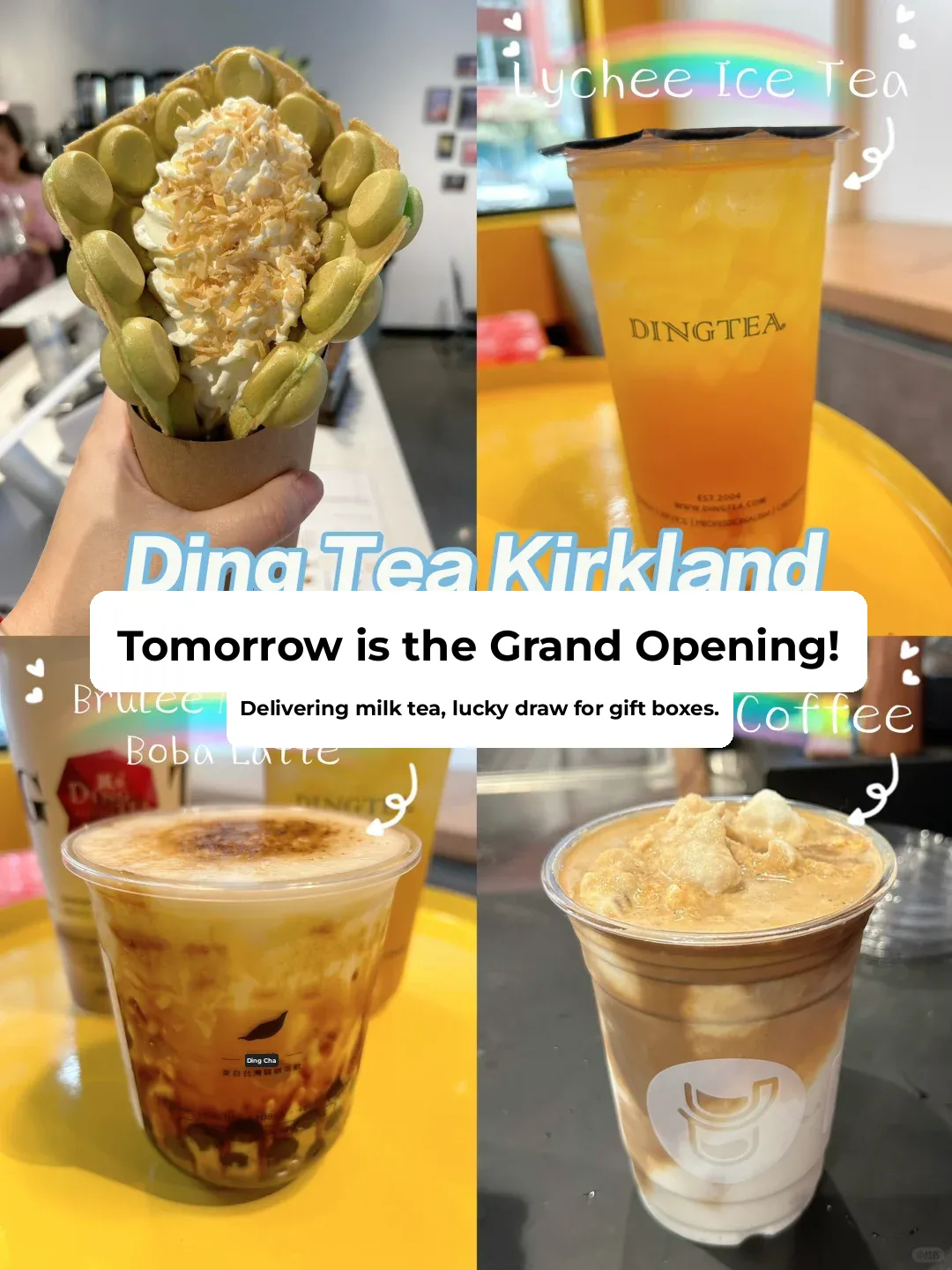 "Ding Tea Kirkland Grand Opening Event Tomorrow"