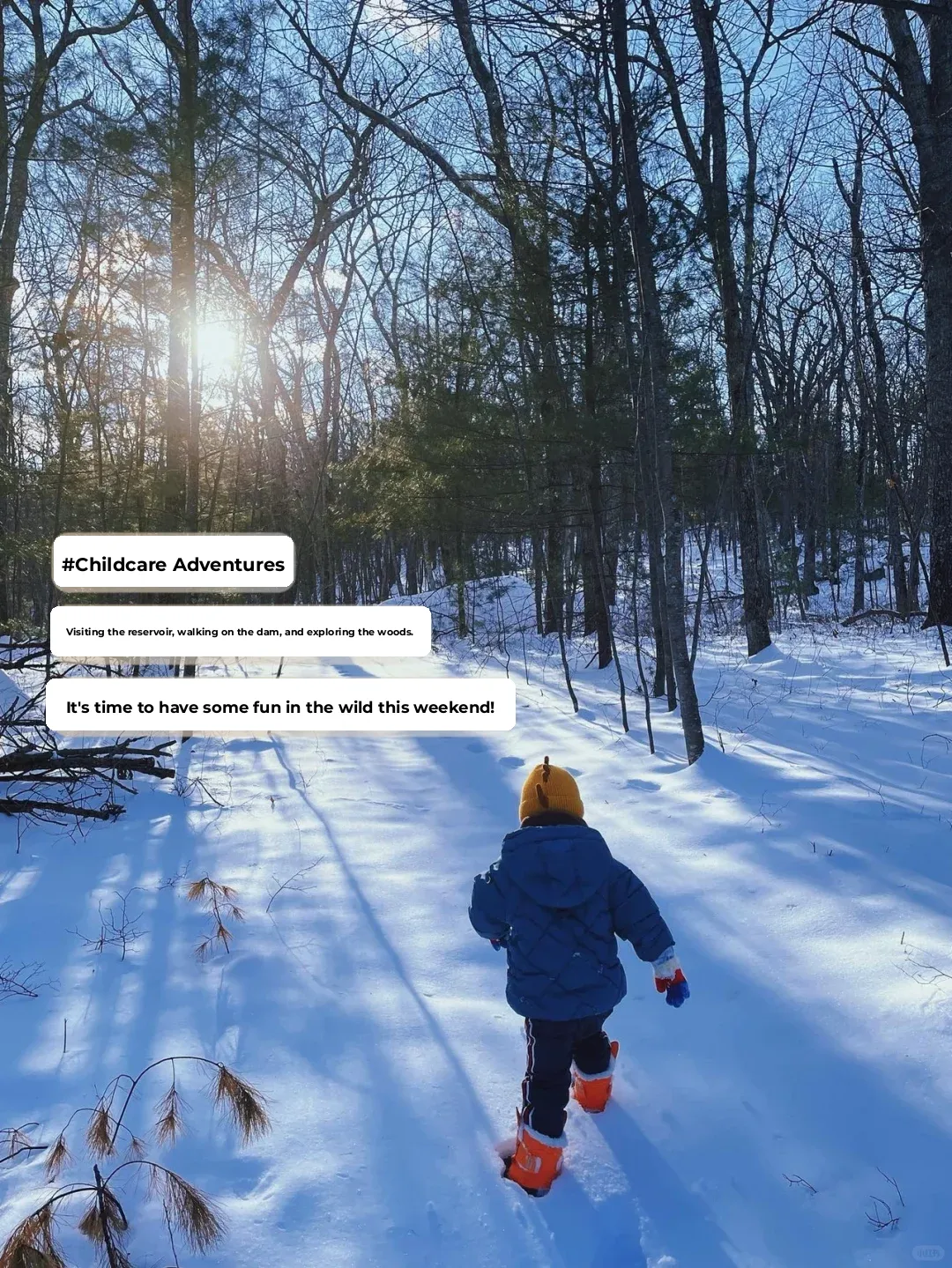 🔅 Boston Family Outing | Snowy Park Stroll, Reservoir Views, and Dam Hike