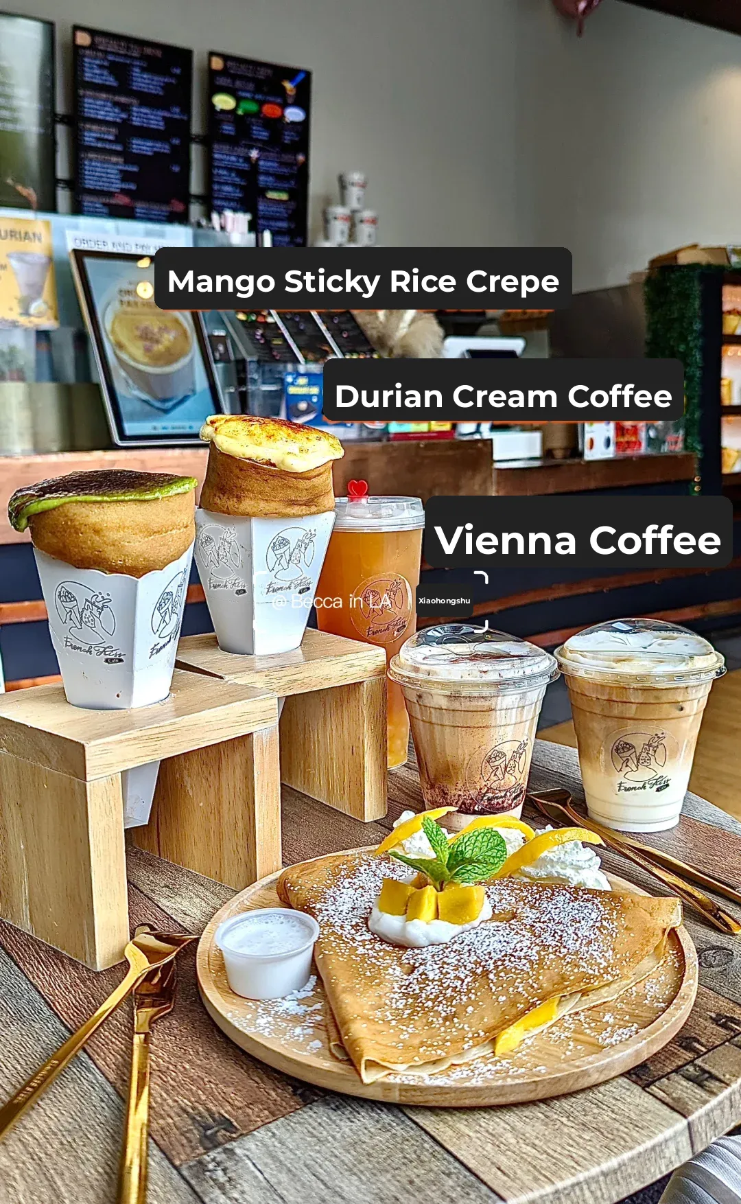 LA Food Hunt｜Totally Hooked by This Café's Coffee and Mango Sticky Rice Crepe