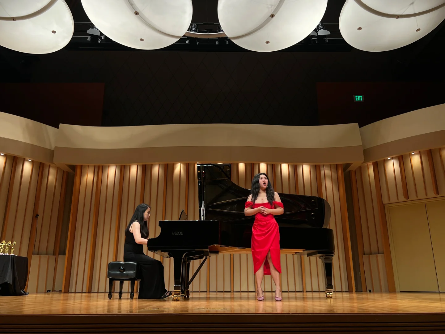 Performing at Zipper Hall of Colburn School of Music