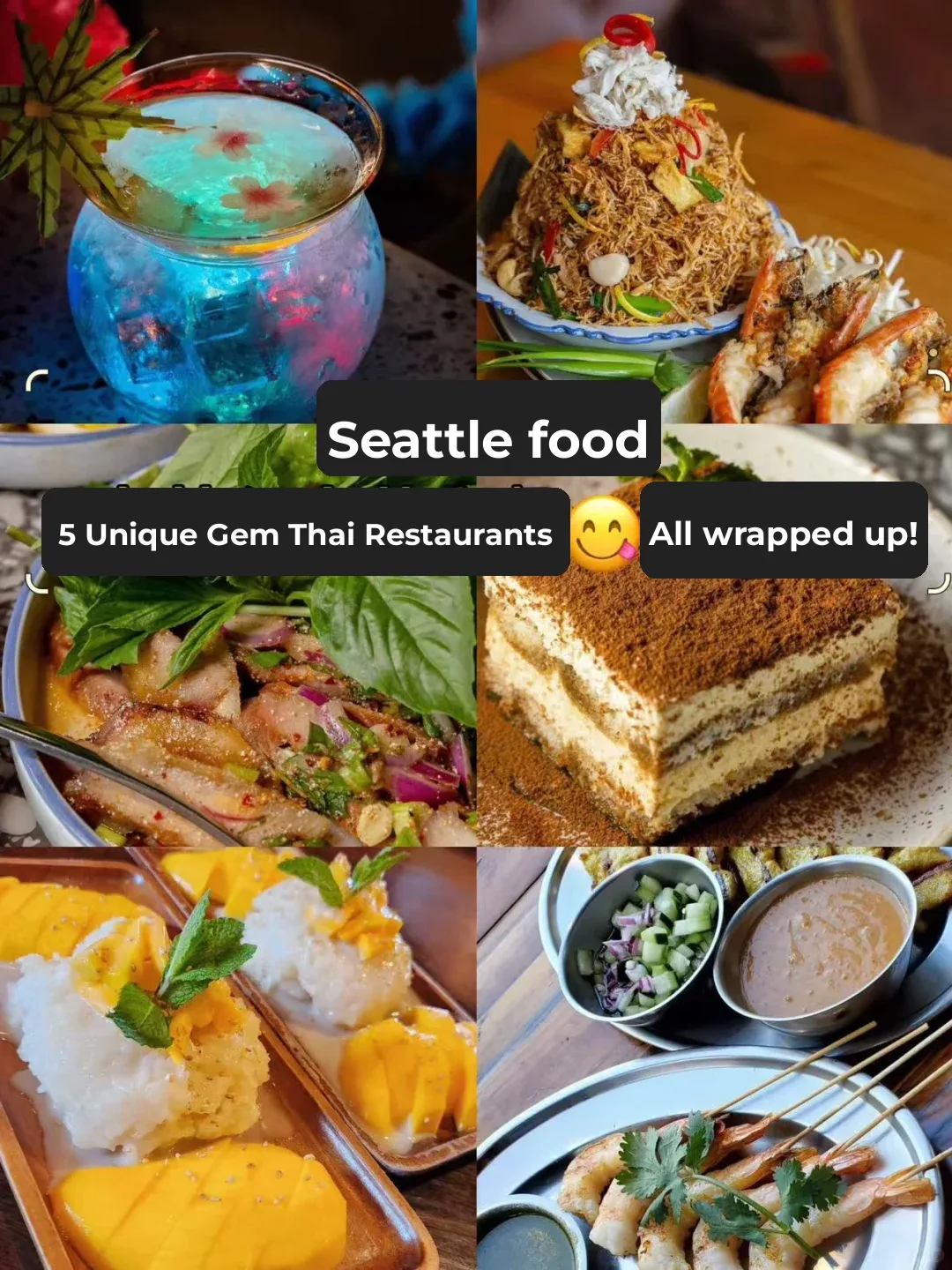 Seattle Eats｜5 Hidden Gem Thai Restaurants 😋 All Summarized Here!
