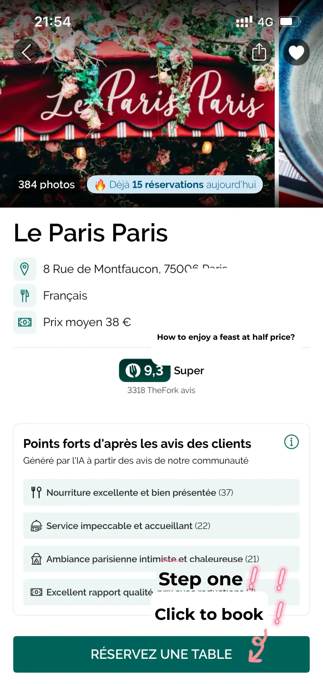 🇫🇷 Paris Hidden Gem French Cuisine: 50% Off & Instant €50 Savings!