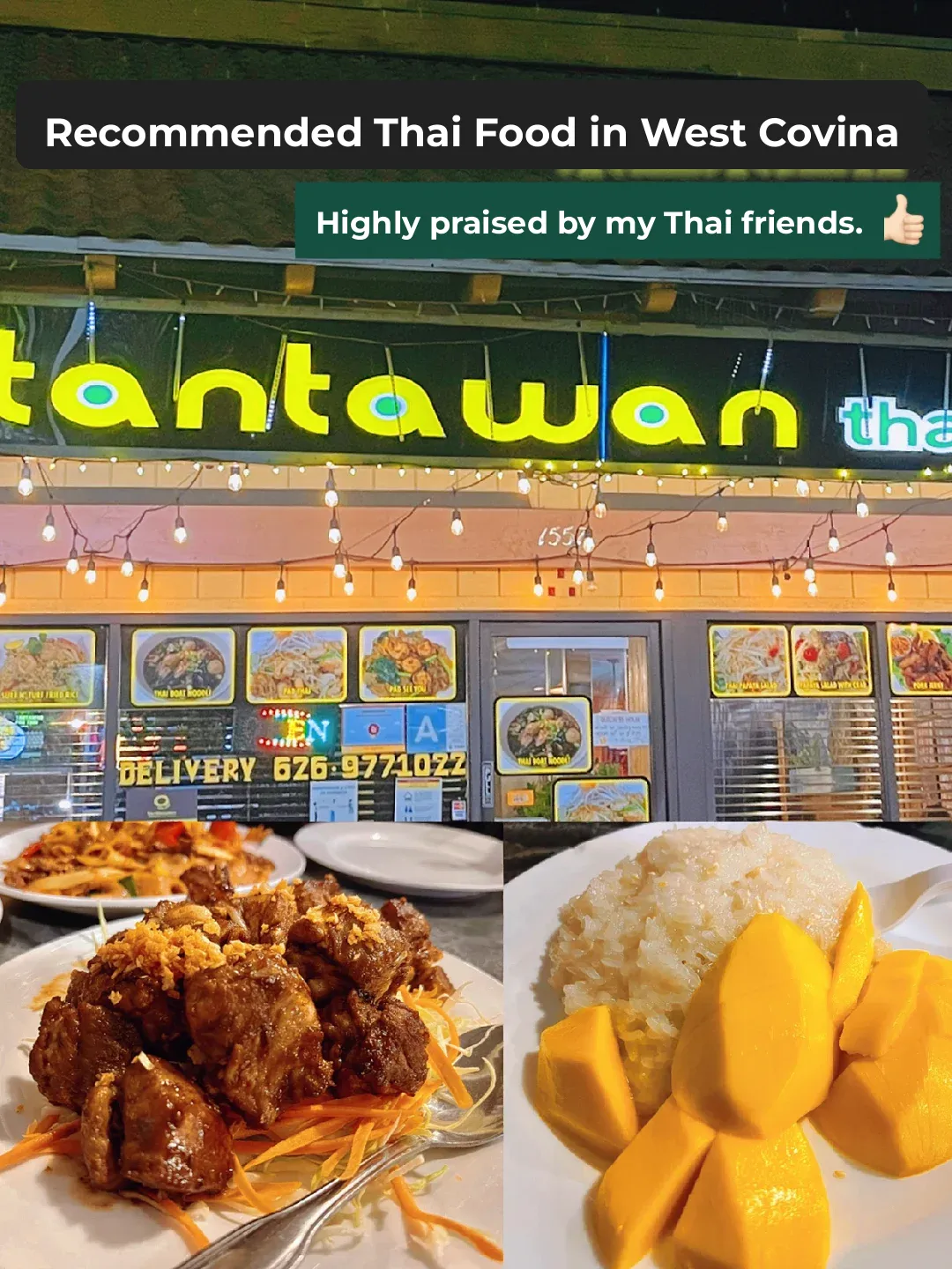 Thai Cuisine Tantawan 🇹🇭｜Thai Friends Give Thumbs Up 👍🏻