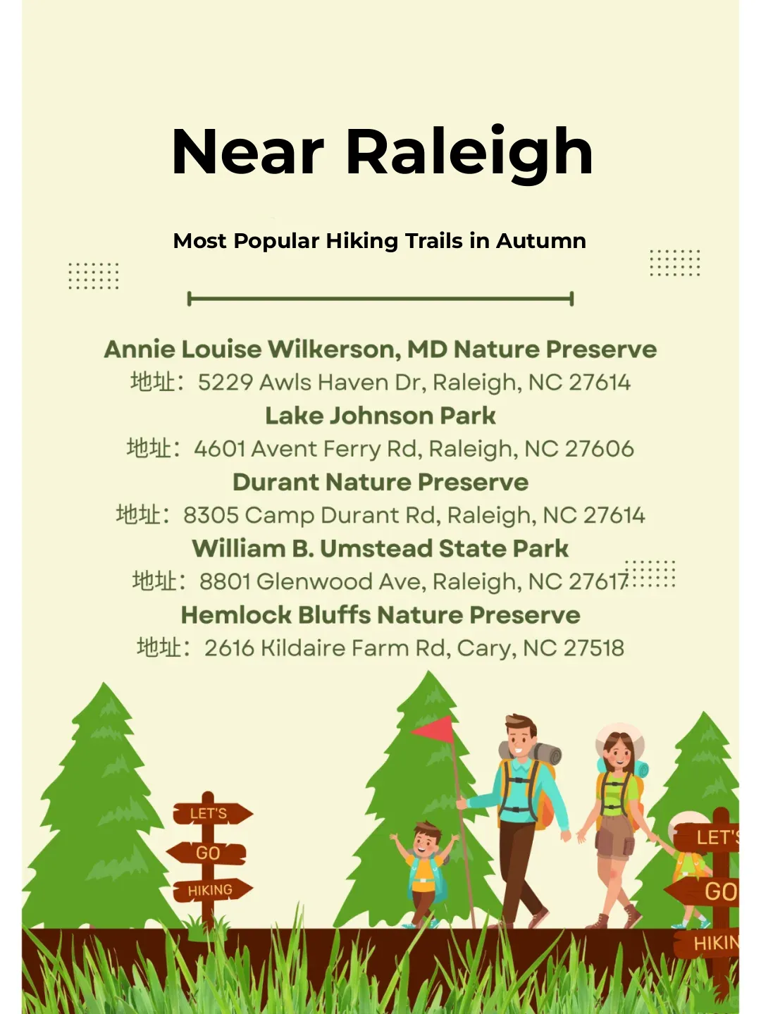 🍂 Raleigh's Most Popular Hiking Trails for Fall 🍁