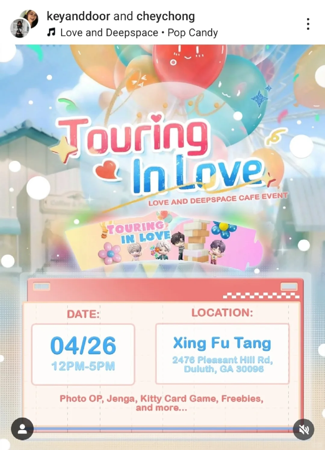 Unexpectedly, Atlanta is Getting a Fan-Run Love and Deepspace Café Too