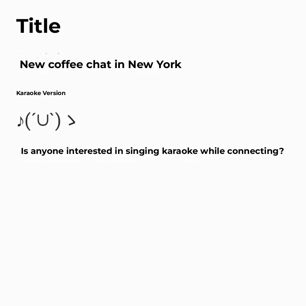 New York Coffee Chat: KTV Edition