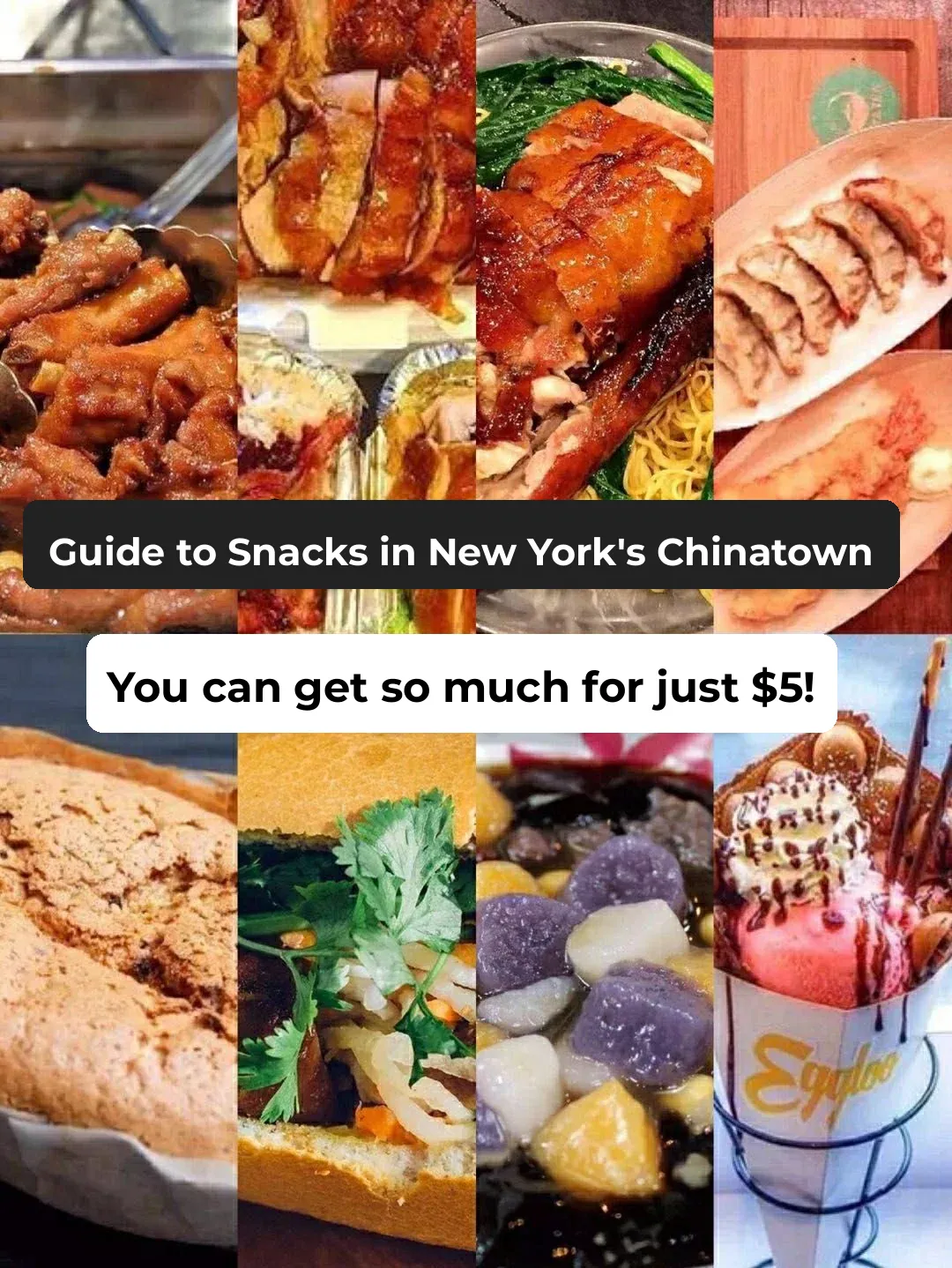 NYC Chinatown Eats Guide 🍱 $5 for Delicious and Budget-Friendly Treats