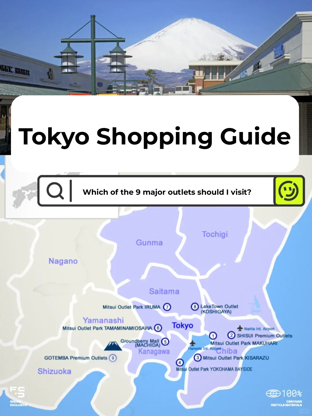 Tokyo Shopping Guide 🛍️ Top 9 OUTLETS: How to Choose?