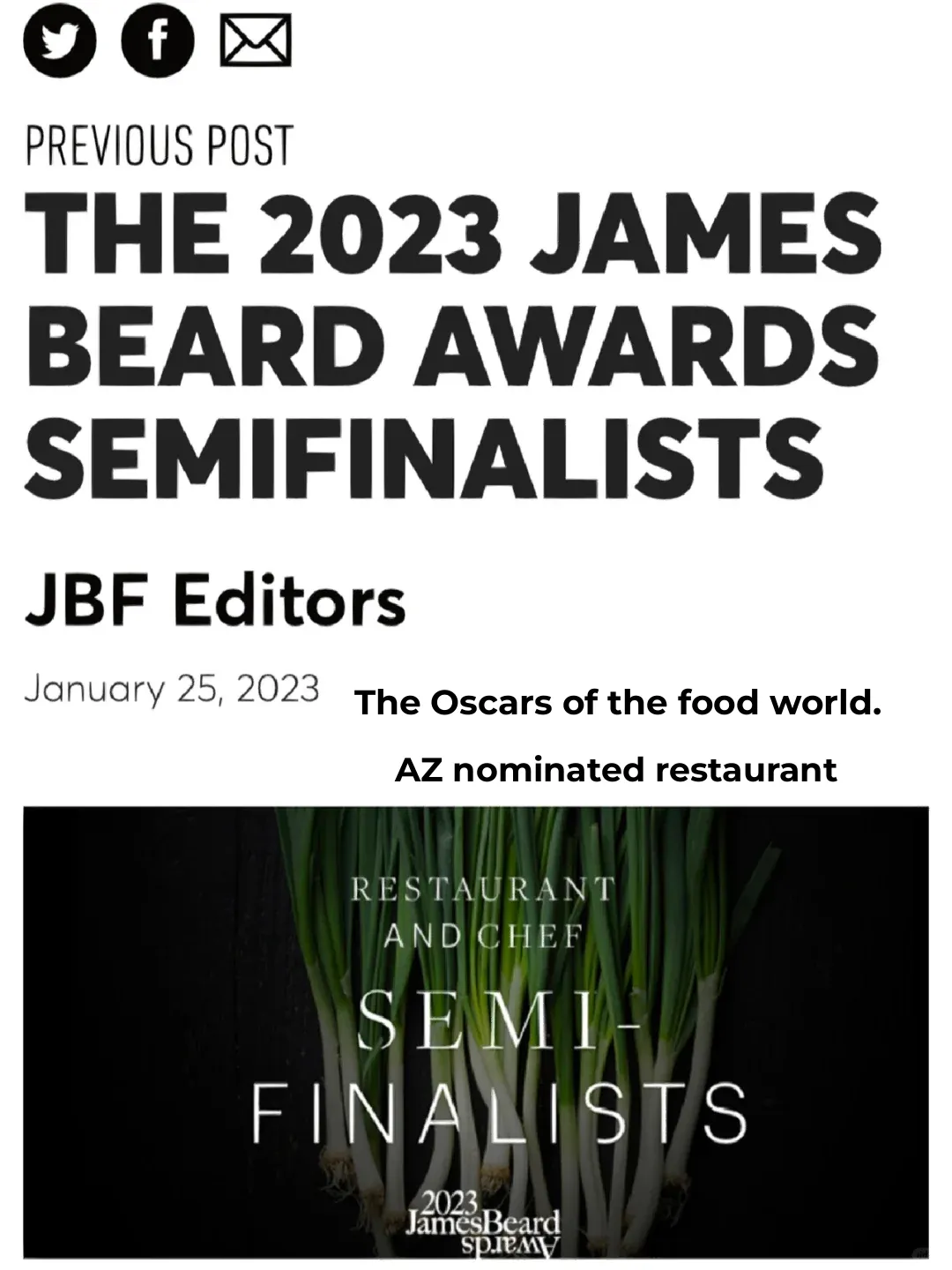 James Beard Awards Release 2023 List - Arizona Restaurants