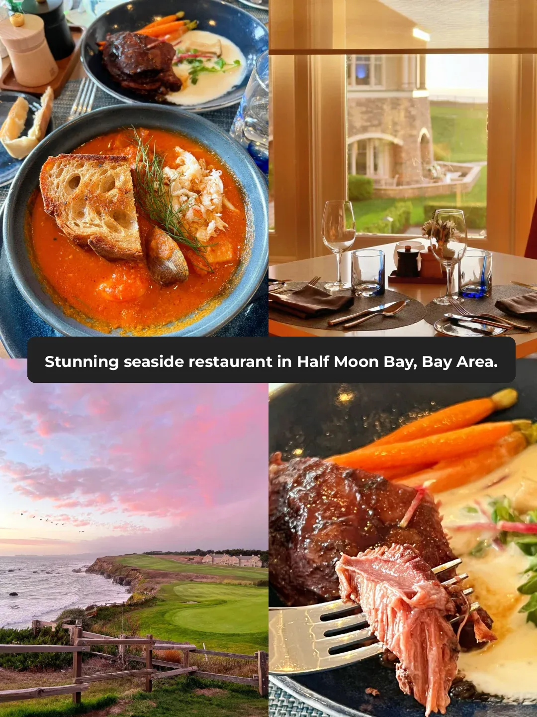 Bay Area 🌊｜Scenic Views and Gourmet Delights: Half Moon Bay Oceanfront Restaurant 🖼️