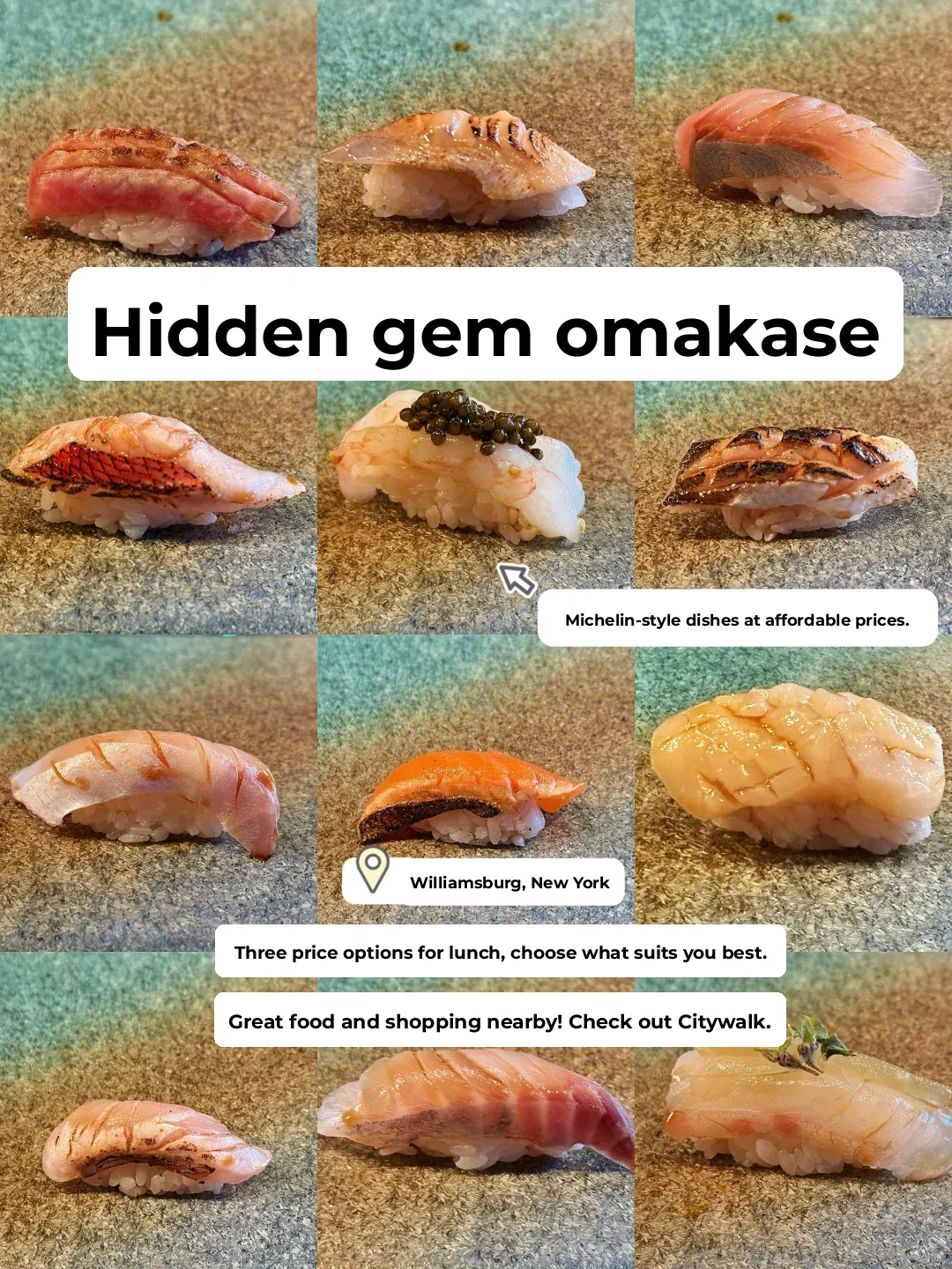 Williamsburg 5.0 🈵 Don’t Miss This Affordable Michelin Omakase Experience!