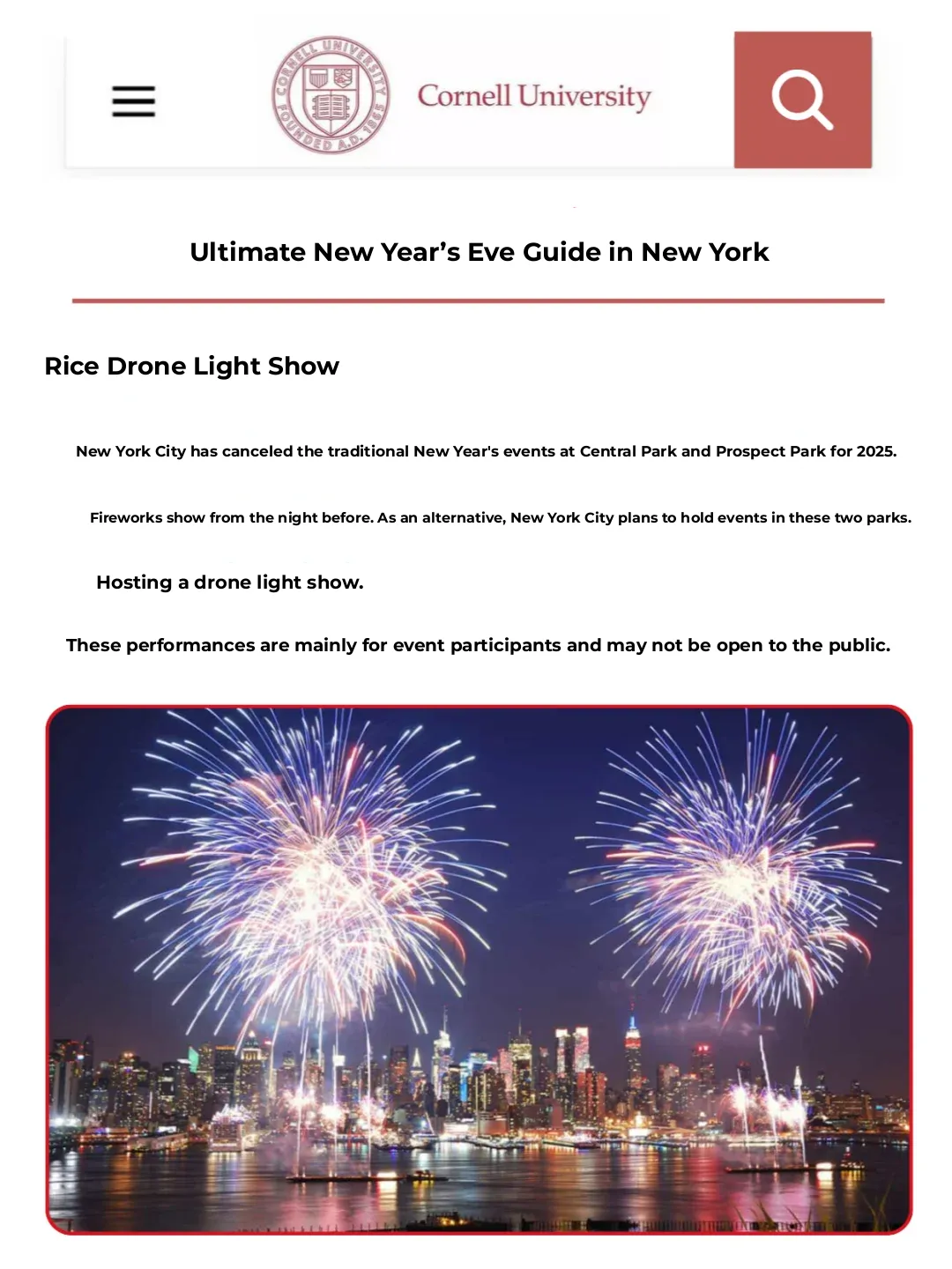 New Year's Eve Fireworks Show in NYC Canceled, Here's the Ultimate Guide to Ring in the New Year!