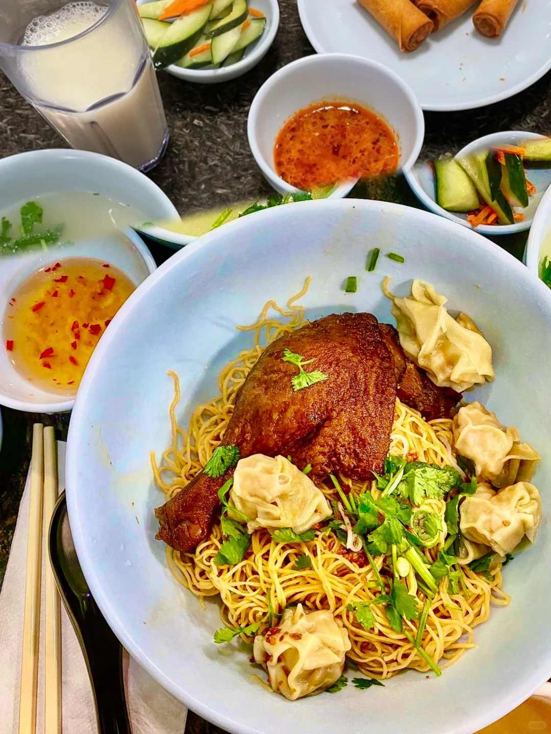 Must-Try Chaoshan Duck Leg Noodles in San Francisco! Only $20 per person with free soy milk 🥛