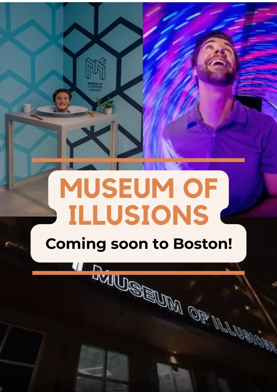Excited 😍 Museum of Illusions is coming to Boston!